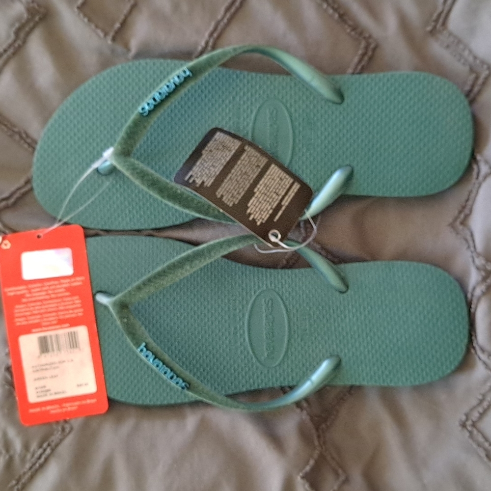 Havaianas Green Flip Flops